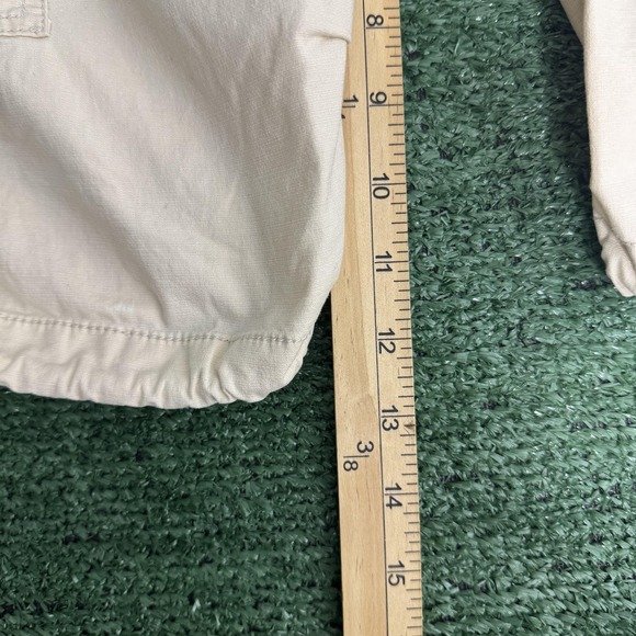 Prana Cargo Shorts Womens 4 Beige Drawstring Hem Hiking Outdoor Pockets - Picture 5 of 6